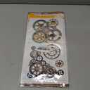 Peacoblue Rub on Transfer Decal Sticker for Furniture Craft Decor 6"x12" Steampunk Gears, 3Pcs Waterproof UV DTF Transfer for Drawer Dresser Glass Porcelain Wood Plastic