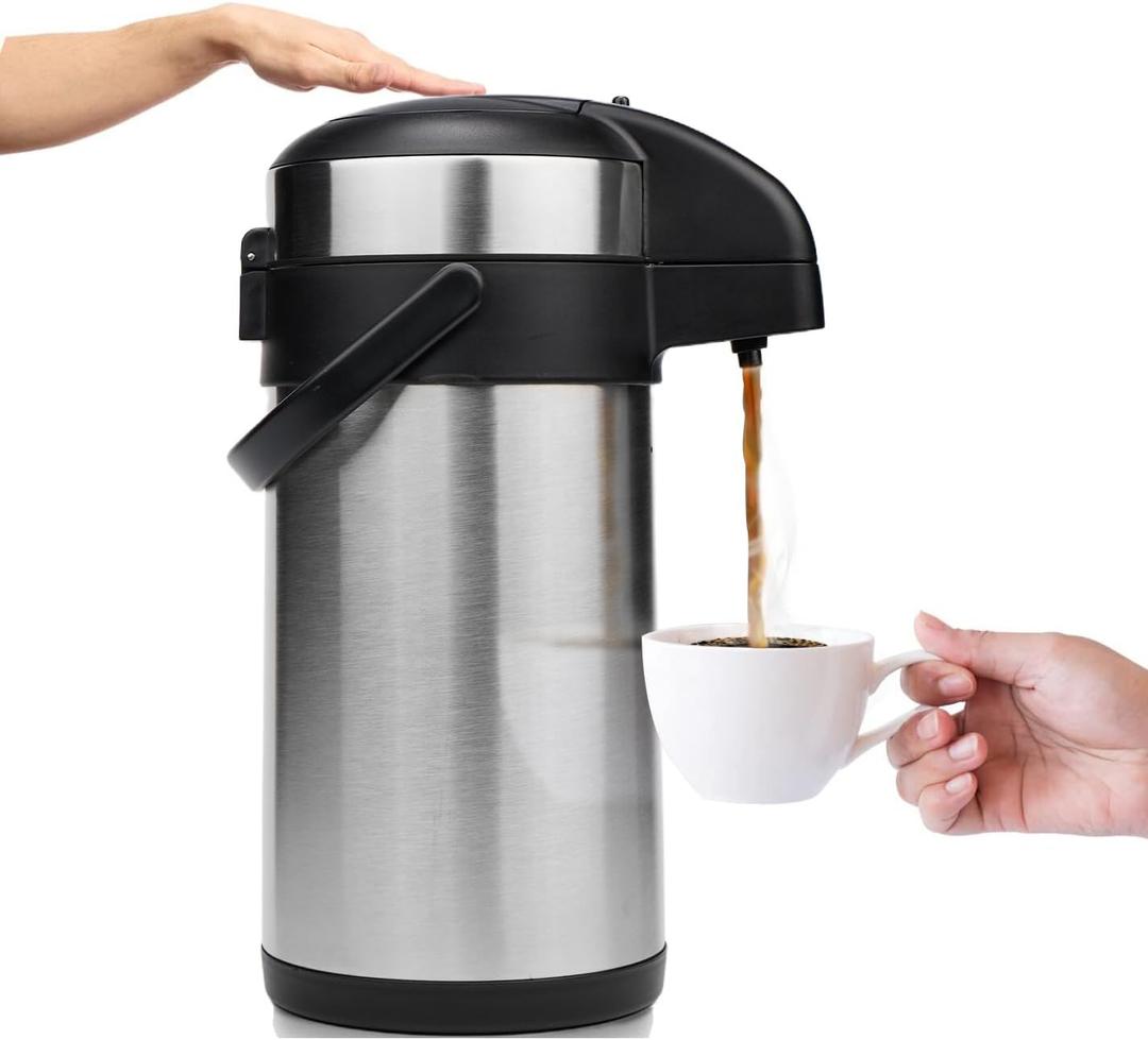 Coffee Carafe for Keeping Hot - 140oz Airpot Coffee Dispenser with Pump