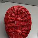 Woven Oval Basket- red
