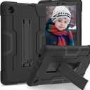 Bingcok for TCL TAB 8 LE Case, TCL TAB 8 Case for Kids, Heavy Duty Rugged Full-Body Hybrid Shockproof Drop Protection Cover for TCL Tab 8 LE (Model:9137W) 2023/TCL Tab 8 WiFi (Model:9132X) (1-Black)