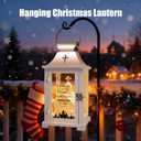 Christmas Village Houses for Table Centerpieces, Christmas Lantern for Modern Farmhouse Decor, Hanging Candle Lantern for Xmas Home Decor Indoor Outdoor, Ceramics Church Figurine