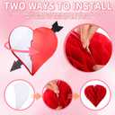 18 Pcs Valentine's Day Heart Shaped Honeycomb Balls Tissue Paper Honeycomb Balls Paper Party Decorations Ideal for Valentine Wedding Engagement Birthday Party (Red, Pink)