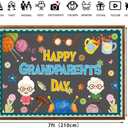Happy Grandparents Day Photography Backdrop Best Grandpa Grandma Party Decoration Love Grandparents Family Holiday School Decor 7x5ft