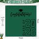 Class of 2026 Graduations Backdrop Congrats Grad Party Photo Background, 6 * 6ft Large Booth Props Congratulations Banner for 2026 Graduation Party Decorations Supplies (Green Black)