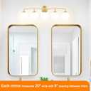 Modern Brushed Brass 5-Lights Bathroom Vanity Light, Lighting Fixtures Over Mirror with Milky White Glass Ball Shades, Wall Sconces for Bathroom Dressing Table Bedroom