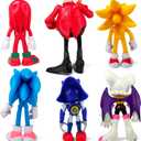 Toysvill Sonic the Hedgehog Big Action Figures (Set of 6 pcs), Collection Toys, Birthday Cake Decoration Party Supplies Cake Topper