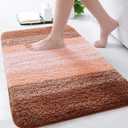 Arotive Microfiber Bathroom Rugs, Shaggy Soft and Absorbent Bath Rug, Non-Slip, Thick Plush Machine Washable Dry Bath Mats for Bathroom, Tub and Shower, 30x20, Orange