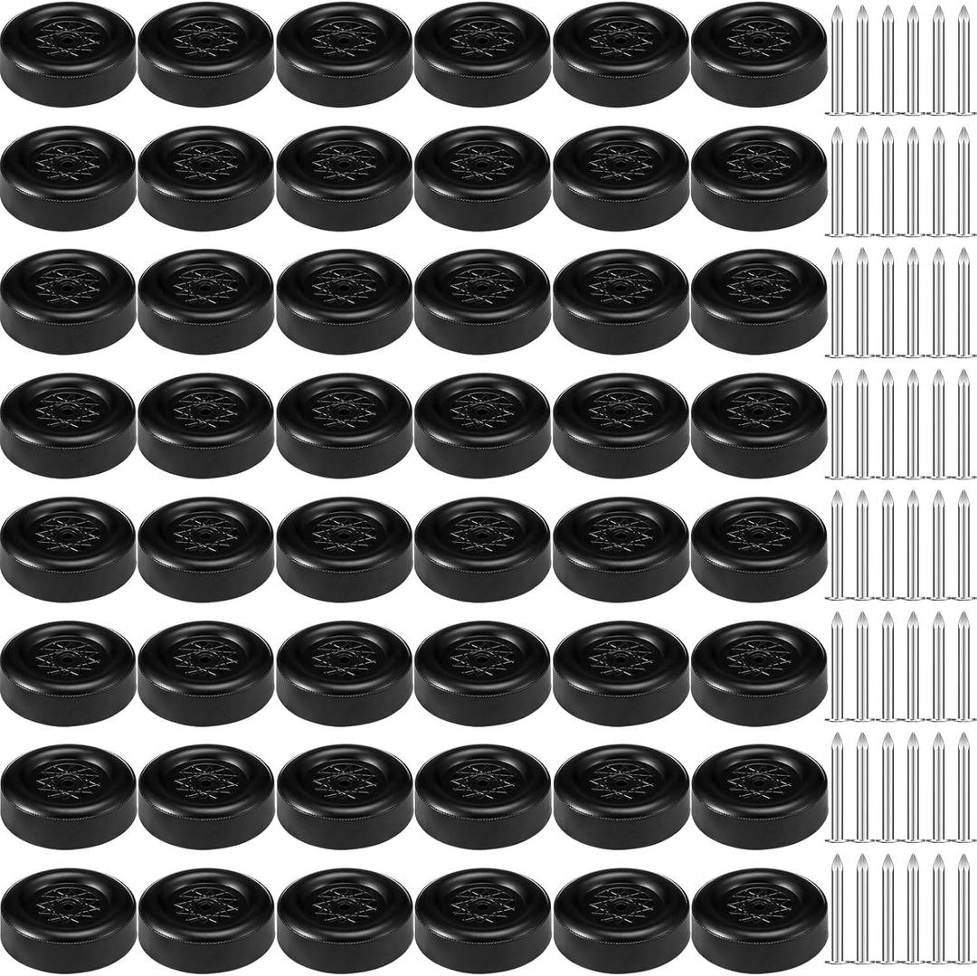 Soulchen Derby Car Wheels and Axles Kit Official Polished Wheels and Axles for Race Model, Professionally Lathed(12 Sets)