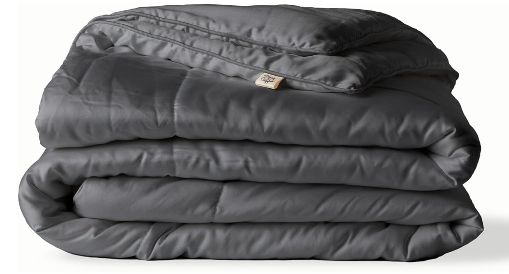 Sheets & Giggles Cotton Down Alternative All Season Comforter Blanket, Cool to The Touch, White, King