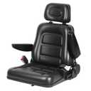 Thickened Universal Forklift Seat with Safety Belt, Adjustable Backrest & Armrest & Headrest for Tractor Excavator, Skid-Steer, Backhoe, Telehandler