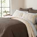 Levtex Home Cloud Waffle King/Cal King Comforter Set (106x94in) with 2 Pillow Shams (36x20in) - Solid Waffle Cotton Texture - Cocoa - 100% Cotton King Size Comforter Set - Soft, Pre-Washed