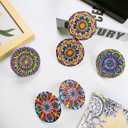 3 x CharySim 2 PC Diamond Art Compact Mirror Kits for Teen Girl Adults Women with Painting and Crafts Kits for Girls 8 12 Kids Old Ages 7 9 10 11 13 14 Year Birthday Gift(Mandala Pink)