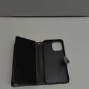 Varikke for iPhone 16 Pro Max Wallet Case Detachable with RFID Blocking Card Holder for Women, Glitter Leather Strap Magnetic Flip Wallet Removable Phone Case for iPhone 16 Pro Max 6.9", Black