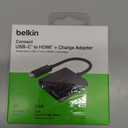Belkin USB C to HDMI Adapter + USBC Charging Port to Charge While You Display, Supports 4K UHD Video, Passthrough Power up to 60W for Connected Devices, Compatible with MacBook, iPad, Windows