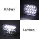 2PC 45w Rectangle 7x6 5x7 Inch Headlights 6052 6054 H5054 H6054 Hi/Low Sealed Beam Replacement For Chevy Express Cargo Van 1500 2500 3500 Jeep Wrangler Toyota Pickup Dodge Ram