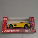 Alloy Collectible Yellow SLS Toy Vehicle Pull Back Die-Cast Car Model with Lights and Sound