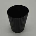 JiatuA Small Trash Can Plastic Wastebasket Round Garbage Container Bin for Bathroom, Kitchen, Bedroom, Home Office, College Dorm, Black (1.8 Gallons)