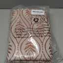 BGment Terracotta Linen Curtains for Living Room, French Country Leaf Jacquard Botanical Pattern Cottage Core Boho Vintage Grommet Light Filtering Semi Sheer Linen Curtains, 2 Panels, 52 x 84 Inch