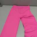 Haloumoning Girls Flare Leggings Kids Casual High Waisted Stretchy Wide Leg Pants Bell Bottoms Rose Red, 140