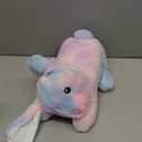 Hopearl LED Stuffed Rabbit Lighting Up Bunny Plush Toy Playset Mommy with 3 Babies in her Tummy Lullaby Animated Soothe for Mom Kids Toddler Girls, Rainbow, 12''