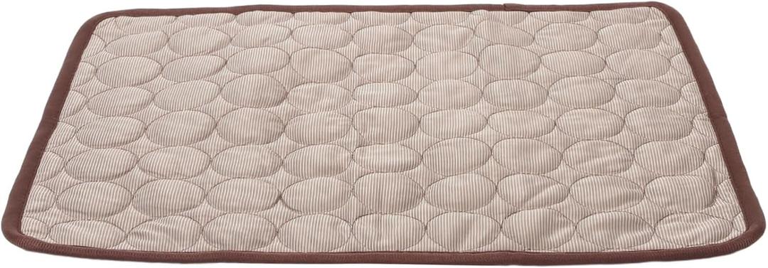 Pet Summer Cooling Mat for Dogs and Cats Soft Breathable Bedding Pad with Smooth Surface Size S Brown Color for Home Crates Kennels and Travel to Prevent Overheating