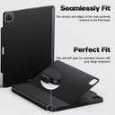 Case for iPad Pro 12.9 Inch 2018-2022 (3rd-6th Gen) iPad Air 13 Inch 2024(M2) / 2025(M3) with Pencil Holder, Slim Magnetic Case Compatible with Magic Keyboard & Smart Keyboard Folio, Protective Cover