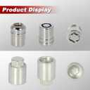 Anti-Theft Wheel Lock Lug Nuts, M12x1.5, 4-Piece Set + 1 Hex Key, Compatible with Honda Accord, CR-V, Civic, HR-VReplace 08W42-SNA-101
