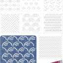 Gezan Sashiko Stencils Plastic Sashiko Template Pattern Geometric Embroidery Stabilizers Drawing Line Template for Hand Quilting Sewing (8)