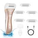 Callus Remover for Feet, Nicebirdie Electric Foot File Callus Removers Rechargeable Waterproof Pedicure Tools Foot Scrubber Shaver Feet Care Tool for Cracked Heels Dead Skin Golden