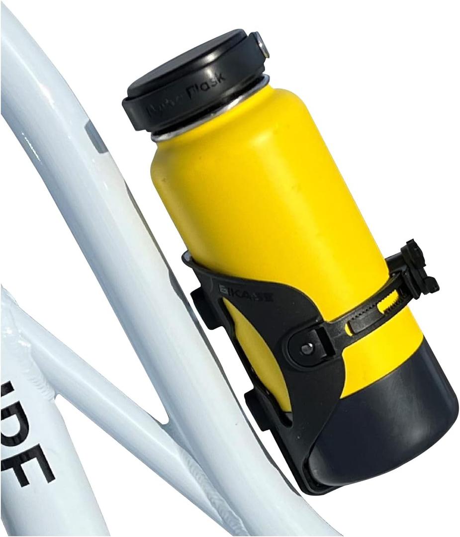 ABC by BiKASE - Any Bottle Cage, Bike Water Bottle Holder - Fits Any Bottle, Container, Speaker, Bicycle Bottle Holder for Frame or Handlebar (screw/no strap)
