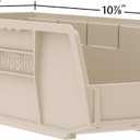 Akro-Mils 30224 AkroBins Plastic Storage Bins, Space-Saving Stackable Bins for Garage, Pantry, Craft Organization, 11" L x 4" W x 4" H, Blue, 12-Pack