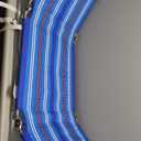 Rio Brands Portable Folding Backpack Beach Lounge Chair with Backpack Straps and Storage Pouch, Blue Multi Stripe