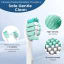 SuitShine Replacement Toothbrush Heads Compatible with Philips Sonicare and More Click-on Handles 8 Pack White