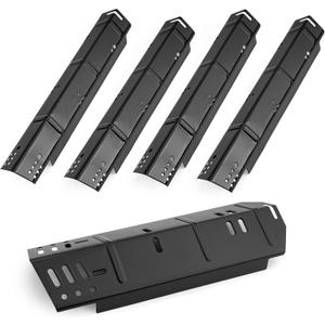 Grill Heat Plate Replacement for Dyna-Glo 5 Burner DGH474CRP DGH485CRP DGH483CRP 4 Burner DGH450CRP, Porcelain Steel Heat Tent Flavorizer Bar Burner Cover Flame Tamer for Revoace GBC1793W, 5 Pack