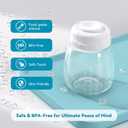 Breast Milk Collection and Storage Bottles, 6oz/180ml, Compatible with Spectra S1 S2 9 Plus, Motif Luna, and Most Wide-Mouth Flanges, Work with Spectra Bottles for Pumping, 4 Pack