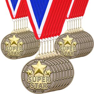 Quelay 30 Pcs 2'' Gold Medals for Awards Winner Bulk with Neck Ribbons Metal Trophy Award Prize Gift for Kids Students Adults School Graduation Participation Competitions
