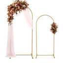 Wedding Arch Backdrop Stand Set of 2 Gold Metal Arch Frame 7.2FT & 6FT Backdrop Stand Wedding Arch Bracket Stand Birthday Party Balloon Arch
