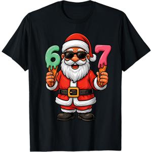 67 Christmas Funny Six Seven Ice Cream Meme 67 Christmas T-Shirt