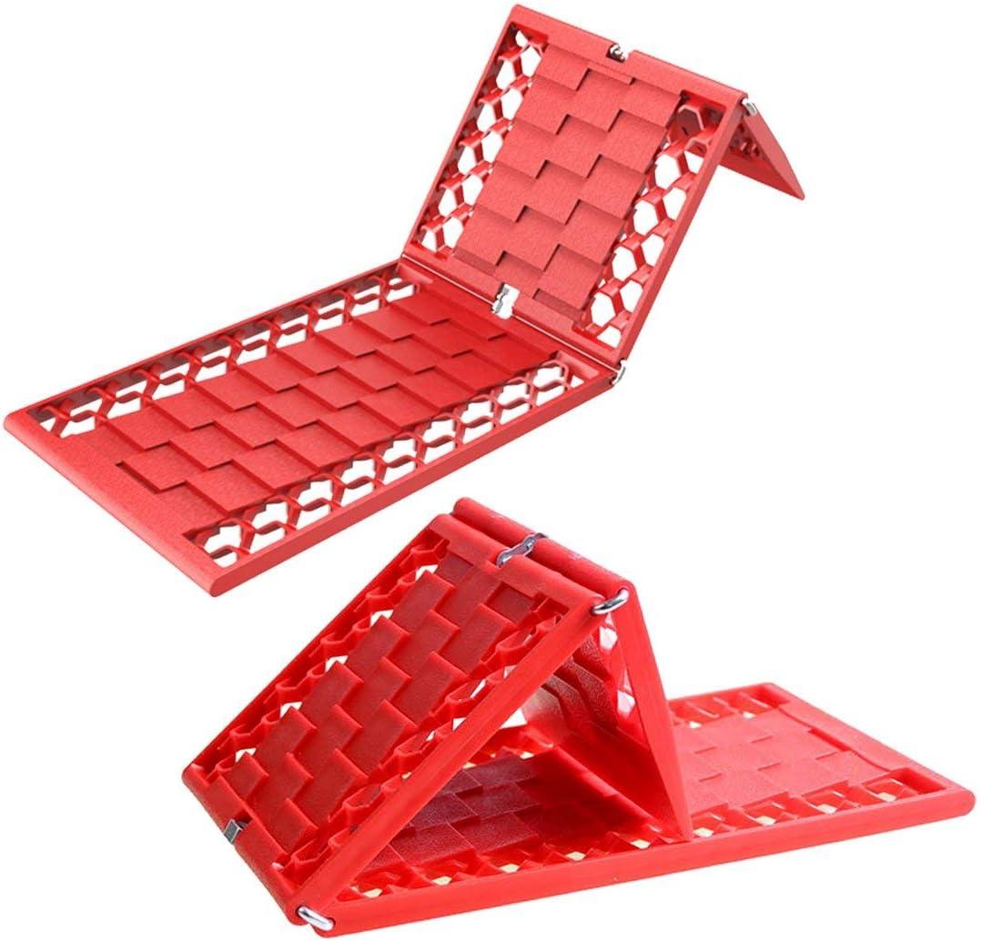 Foldable Emergency Tire Traction Pad, Car Escaper, Ideal to Unstuck Your Car From Snow, Ice, Mud and Sand -2 Pack