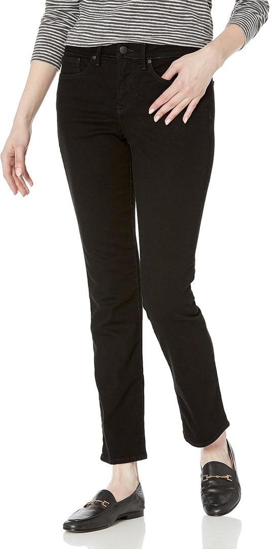 NYDJ womens Sheri Slim jeans, Black Deux, 16 US