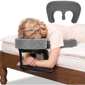 Massage Headrest for Bed, Massage Head Holder with Arm Rest & Breast Pillow