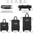 MILADA Expandable Collapsible Luggage, Large Duffle Bag for Travel, Black, One Size