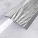 Metal Floor Transition Strip, Aluminum Threshold for Doorways, for Gap from 0.4to 1.6, for Doorways Tile Wood Vinyl Laminates, Size 36in x 4in x 1.32 in (Silver, 1pack)