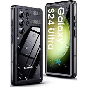 for Samsung Galaxy S24 Ultra Waterproof Case with Built-in Screen Protector - Rugged Full Body Underwater Dustproof Shockproof Drop Proof Protective Cover for Samsung Galaxy S24 Ultra 5G - Black/Clear