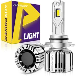Auxbeam 9006 HB4 Fog Lights, X4 Series 9006 Powersports Lights 20000LM | 600% brightness, all in one design, built in fan and copper tube, plug and play, clear view, balanced beam, 6500k white