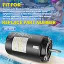UST1072 Pool Pump Motor, 3/4 HP 115/230V Dual Voltage, 3450 RPM 56J C-Face, 5/8" 1045 Steel Shaft, ODP Protection, Fit for Century A.O. Smith/Hayward Super Pump/Max-Flo