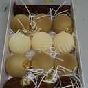 15PCS Velvet Flocked Christmas Ornaments, 3.15" Shatterproof Balls for Xmas Tree Decor, Elegant Luxury Holiday Ornaments (Brown, Light Coffee, Beige)