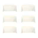 Amazon.com: BRILLMAX 6 Pack Ivory Tablecloths for 6 Foot Rectangle Tables 90 x 132 Inch - 6ft Rectangular Bulk Linen Polyester Fabric Washable Cloth Cover for Wedding Reception Banquet Birthday Party: Home & Kitchen