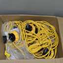 100FT Switch LED String Lights: 100w 11000lm ETL Certified Bright Industrial Outdoor Temporary Lighting Construction Hanging IP65 Waterproof 18AWG Wire Work Light for Attic Jobsite Garage