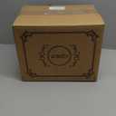 Urecity Vintage Makeup Train Case with Rose Gold Hardware, White Embossed Pattern, Combination Lock Security, Portable Cosmetic Storage Box with Handle (Medium (Length: 12.5"))